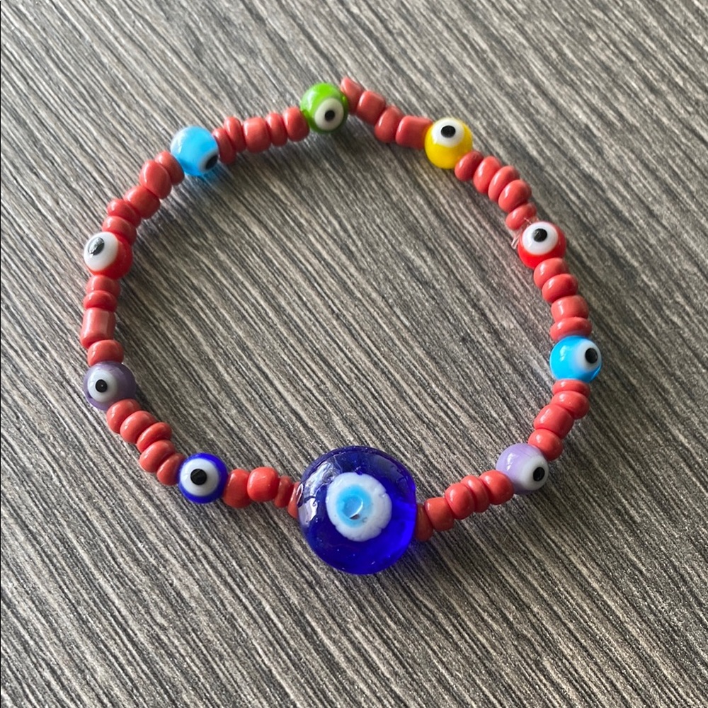 Colorful Beaded Women’s Evil Eye bracelet